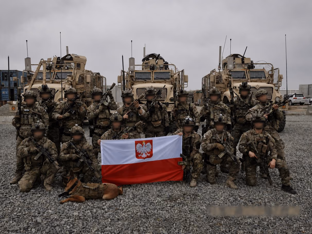 Zespół operatorów podczas misji zagranicznej